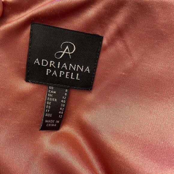 NEW Adrianna Papell Pink Crepe Sheath Dress 8 - Picture 4 of 5